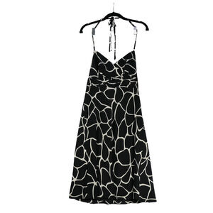 Ann Taylor Mini Dress Womens Size 6P 6 Petite Black Lined Spaghetti Strap Halter